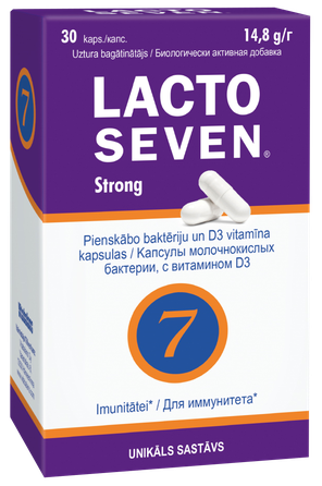 LACTO SEVEN Strong kapsulės, 30 vnt.