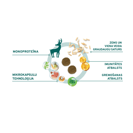FORZA10 MonoDiet Medium Adult, su elniena ir bulvėmis, šunims sausas pašaras, 12 kg