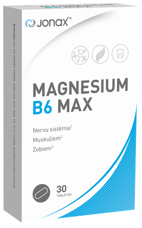 JONAX Magnesium B6 MAX tabletės, 30 vnt.