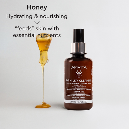 APIVITA 3 in 1, švelnus, kreminis valomasis pienelis, 200 ml