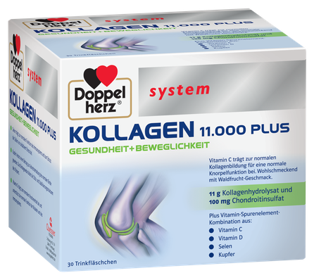 DOPPELHERZ System Kollagen 11.000 Plus	 kolagenas, 30 vnt.