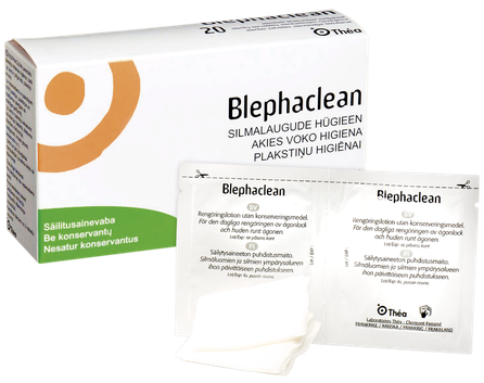 BLEPHACLEAN sterilios akių vokų servetėlės, 20 vnt.