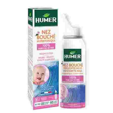 HUMER  hipertoninis jūros vanduo užsikimšusiai nosiai, nuo 3 mėn., nosies purškalas, 50 ml