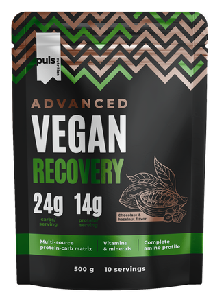 PULS NUTRITION Vegan šokolado ir lazdyno riešutų milteliai,