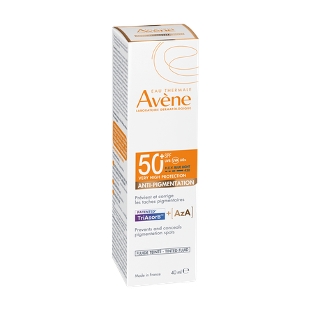 AVENE Sun Anti Pigmentation SPF50+, pigmentuojai odai fluidas, 40 ml