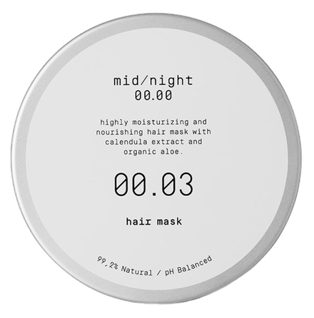 MIDNIGHT 00.03 plaukų kaukė, 200 ml