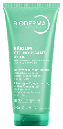 BIODERMA Sebium Active Foaming valomasis gelis, 200 ml