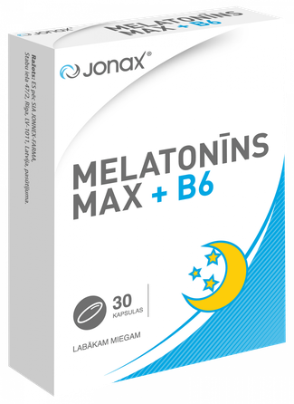 JONAX Melatoninas Max + B6 kapsulės, 30 vnt.