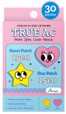 ARIUL True Ac Point Spot Cover, greito poveikio pleistras nuo spuogų, 30 vnt.