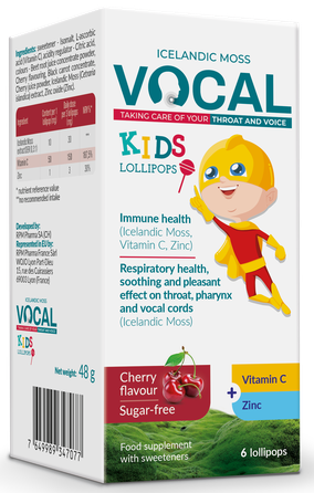 VOCAL  Kids vyšnių skonio pastilės, 6 vnt.
