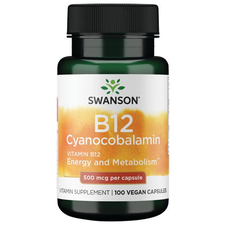 SWANSON Vitaminas B12 kapsulės, 100 vnt.