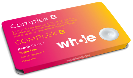 WHOLE Complex B pastilės, 15 vnt.