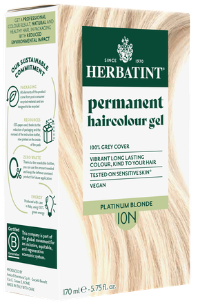 HERBATINT 10N Platinum Blonde plaukų dažai, 170 ml