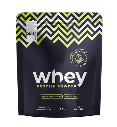 PULS NUTRITION kriaušių ir vanilės skonio milteliai, 1000 g