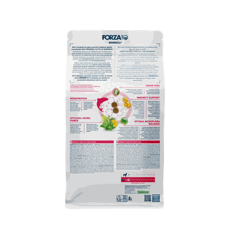 FORZA10 Monodiet Sensitive Digestion Mini/Toy Adult su žuvimi, šunims sausas pašaras, 1.5 kg