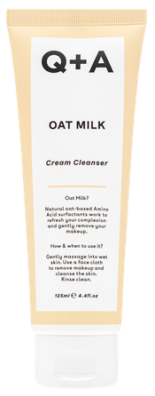 Q+A Oat Milk kreminės tekstūros prausiklis, 125 ml