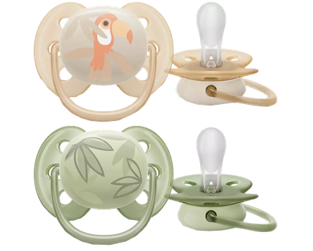 PHILIPS Avent Ultra soft DECO (0-6 m.) čiulptukas, 2 vnt.