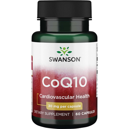 SWANSON Kofermentas Q10 30 Mg, širdies veiklai ir antioksidacinei apsaugai,  kapsulės, 60 vnt.