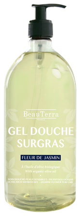 BEAUTERRA Fleur De Jasmin jazminų kvapo dušo gelis, 1000 ml
