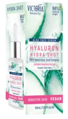 VICTORIA BEAUTY Aloe Hyaluron Hydra drėkinantis su alaviju serumas, 30 ml