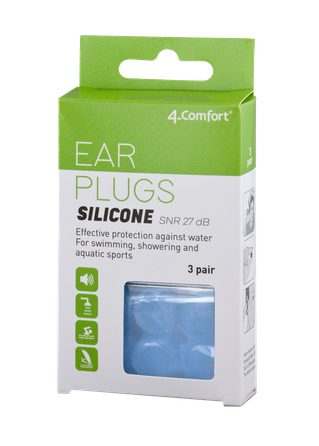 4-COMFORT Silicone ausų kamštukai, 6 vnt.