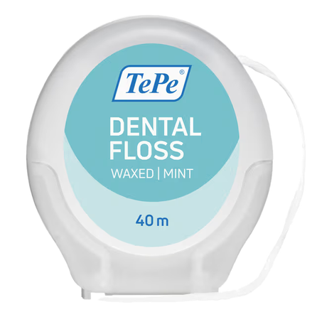 TEPE Waxed, Mint (40 m) dantų siūlas, 1 vnt.
