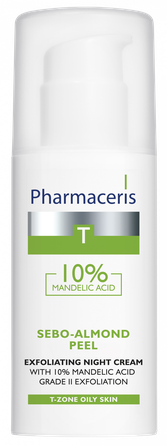 PHARMACERIS T Sebo-Almond Peel Night veido kremas, 50 ml
