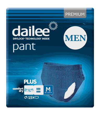 DAILEE Men Premium Plus M Blue sauskelnės-kelnaitės, 15 vnt.