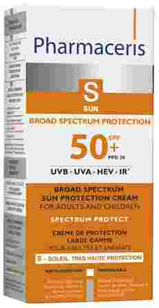 PHARMACERIS S Spectrum Protect SPF 50+ apsauginis kremas nuo saulės, 50 ml