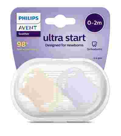 PHILIPS Avent Ultra Start Girls (0-2 m.) mergaitėms čiulptukas, 2 vnt.