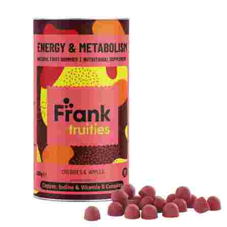 FRANK FRUITIES Energy & Metabolism medžiagų apykaitos palaikymui guminukai, 80 vnt.