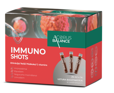 ACORUS BALANCE Immuno Shots 25 ml buteliukai, 14 vnt.