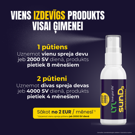 LYL sunD3 PROFESSIONAL 4000 SV, purškalas, 50 ml