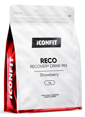ICONFIT RECO braškių skonio milteliai, 1000 g