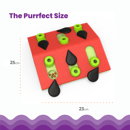 CATSTAGES Puzzle & Play Melon Madness, raudonas žaislas, 1 vnt.