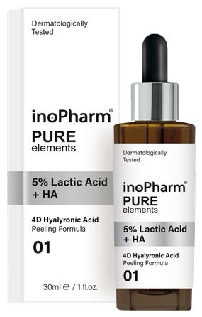 INOPHARM 5% Lactic Acid + HA serumas, 30 ml