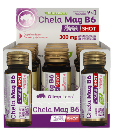 OLIMP LABS Chela-Mag B6 Cramp Shot (25 ml) ampulės, 9 vnt.