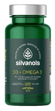 SILVANOLS Premium D3 Vitamins + Omega3 kapsulės, 60 vnt.