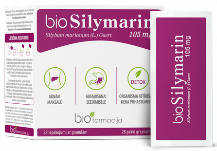BIOFARMACIJA Bio Silymarin paketėliai, 28 vnt.