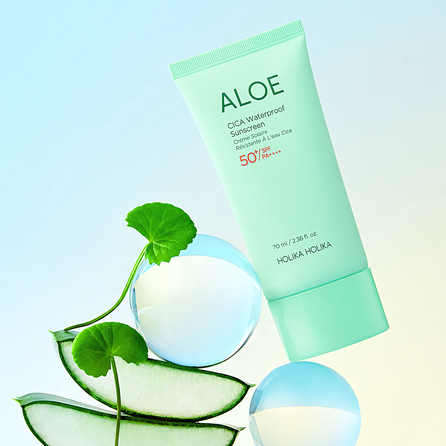 HOLIKA HOLIKA Aloe Cica Waterproof Sunscreen SPF50+ apsauginis kremas nuo saulės, 70 ml