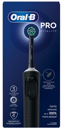ORAL-B Vitality Pro Black elektrinis dantų šepetėlis, 1 vnt.