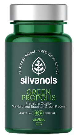 SILVANOLS  PREMIUM Green propolis kapsulės, 60 vnt.