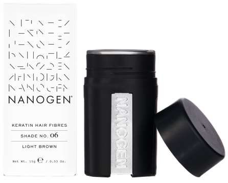 NANOGEN Keratin Light Brown plaukų pluoštai, 15 g