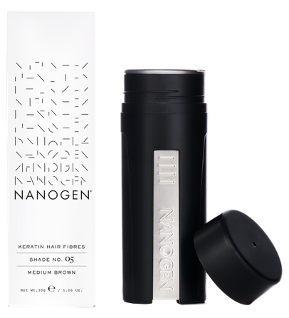 NANOGEN Keratin Medium Brown plaukų pluoštai, 30 g