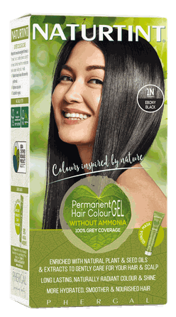 NATURTINT Ebony Black 1N, ilgalaikiai, be amoniako plaukų dažai, 1 vnt.