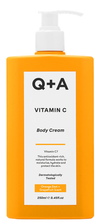 Q+A Vitamin C kūno valomasis kremas, 250 ml