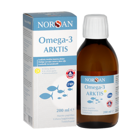 NORSAN su vitaminu D3, citrinų skonio aliejus, 200 ml