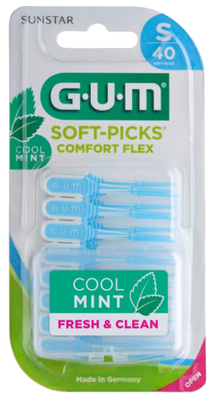 GUM Soft-Pick Comfort Flex, mažas tarpdančių šepetėlis, 40 vnt.