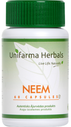 UNIFARMA HERBALS Neem kapsulės, 60 vnt.