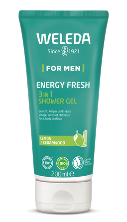WELEDA For Men EnergyFresh 3in1 dušo gelis, 200 ml